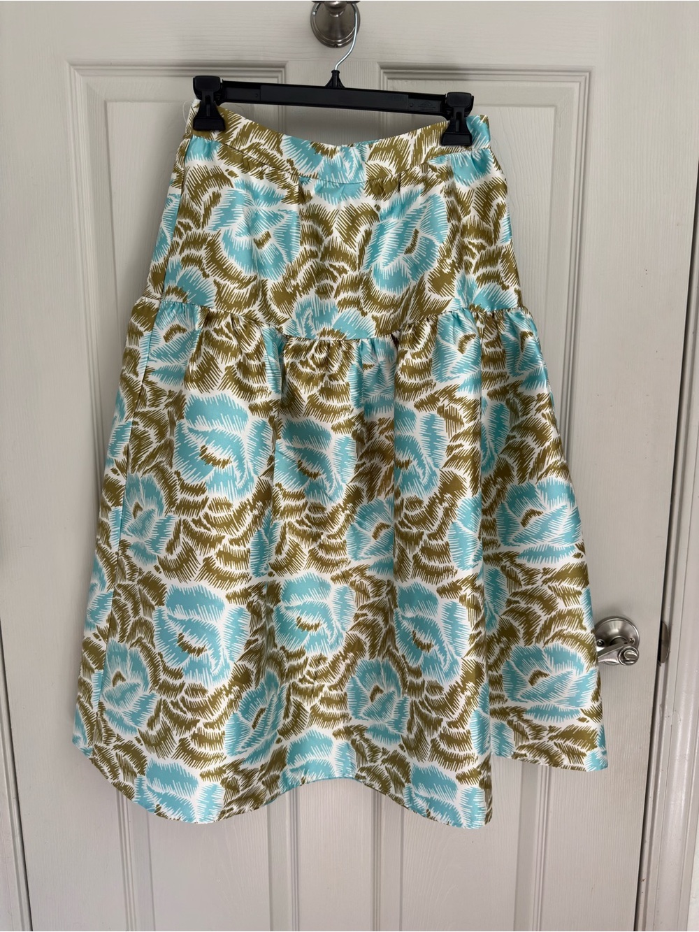 1. State Aqua Floral A-Line Skirt